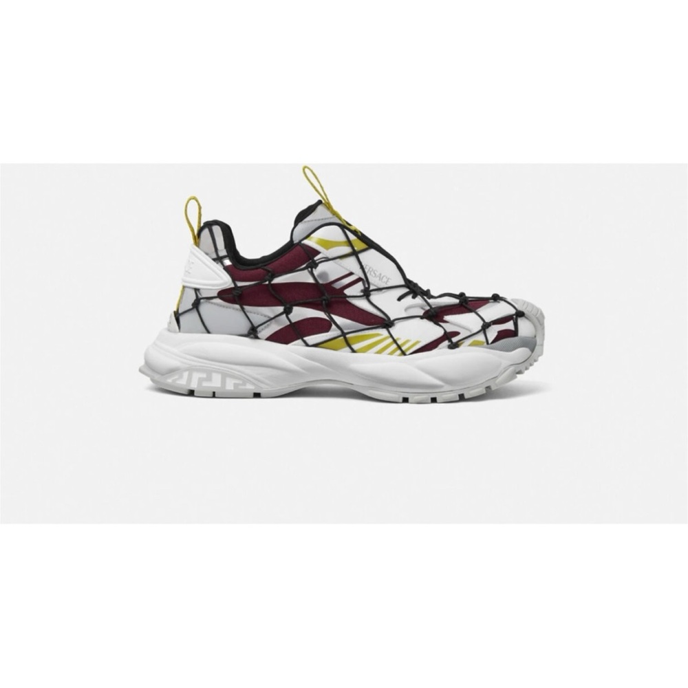 Versace V3 net leather sneakers size 10 US made in Italy